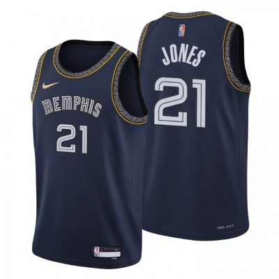 Memphis Grizzlies #21 Tyus Jones Men's Nike Navy 202122 Swingman NBA Jersey - City Edition Men's